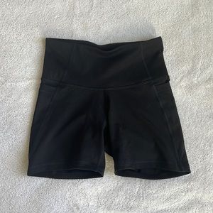 Black workout shorts